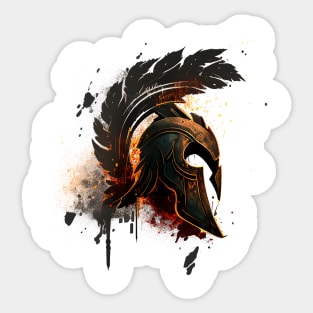 Spartan helmet in profile Sticker